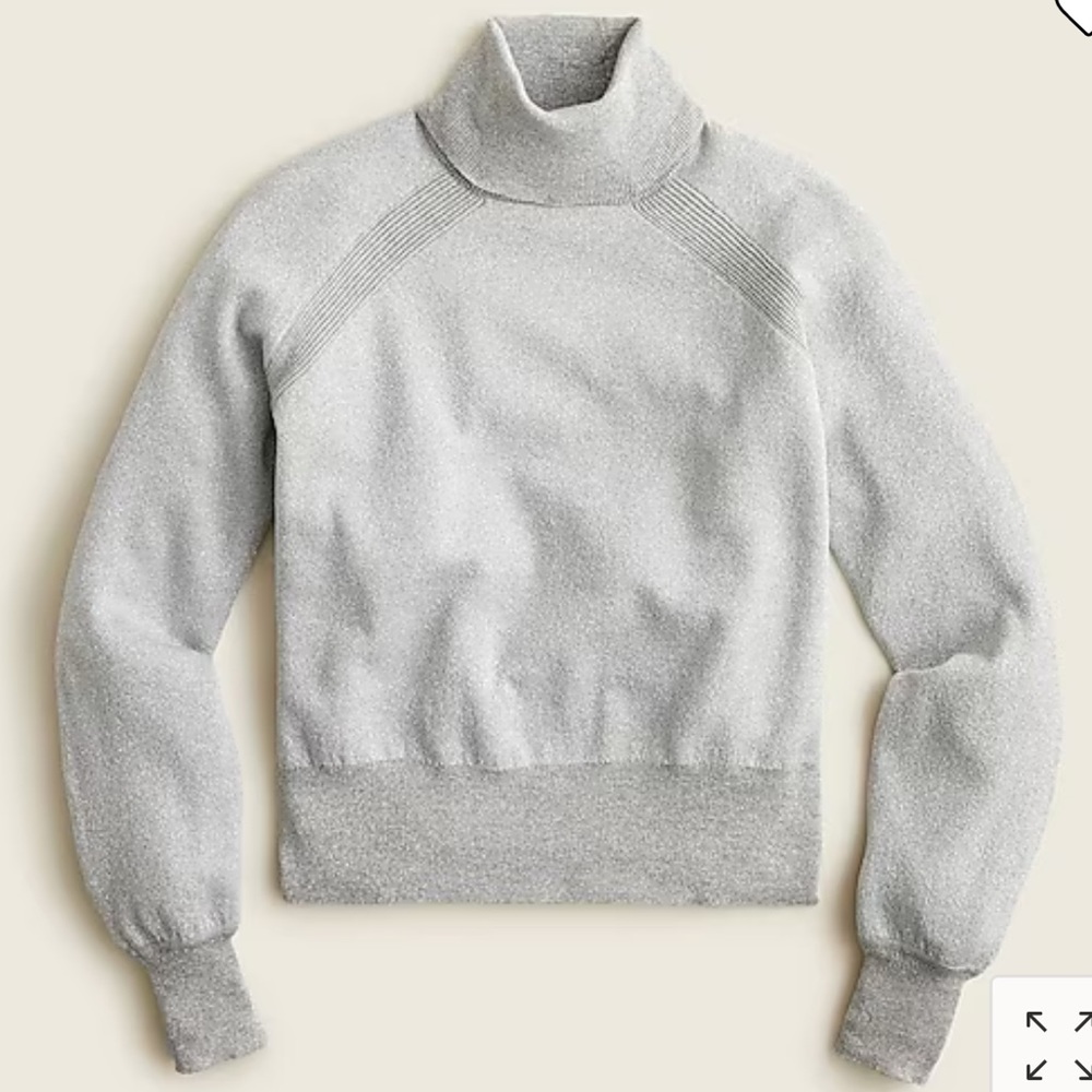 J Crew Merino wool metallic turtleneck sweater size small- new
